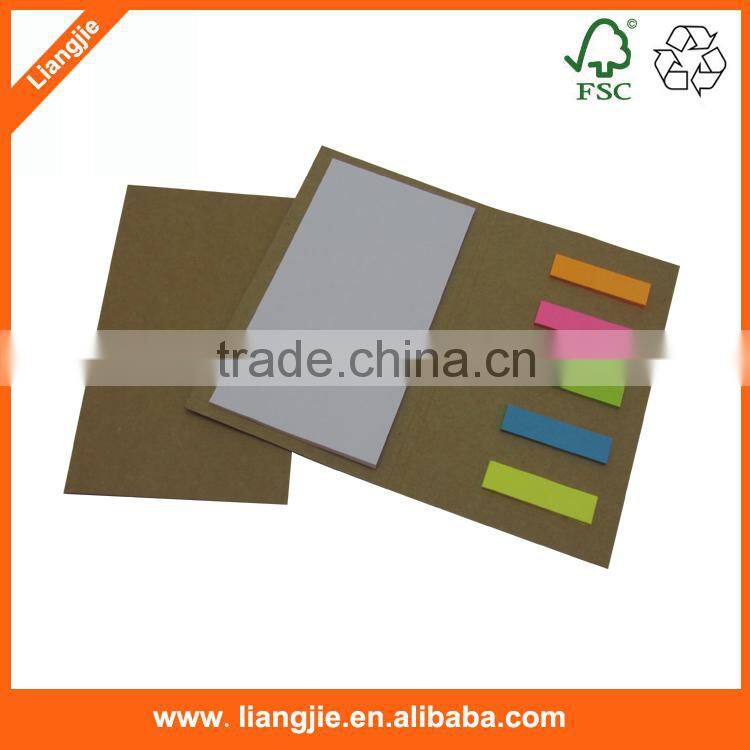 Eco kraft paper Arrow sticky note pad in Recycled Case