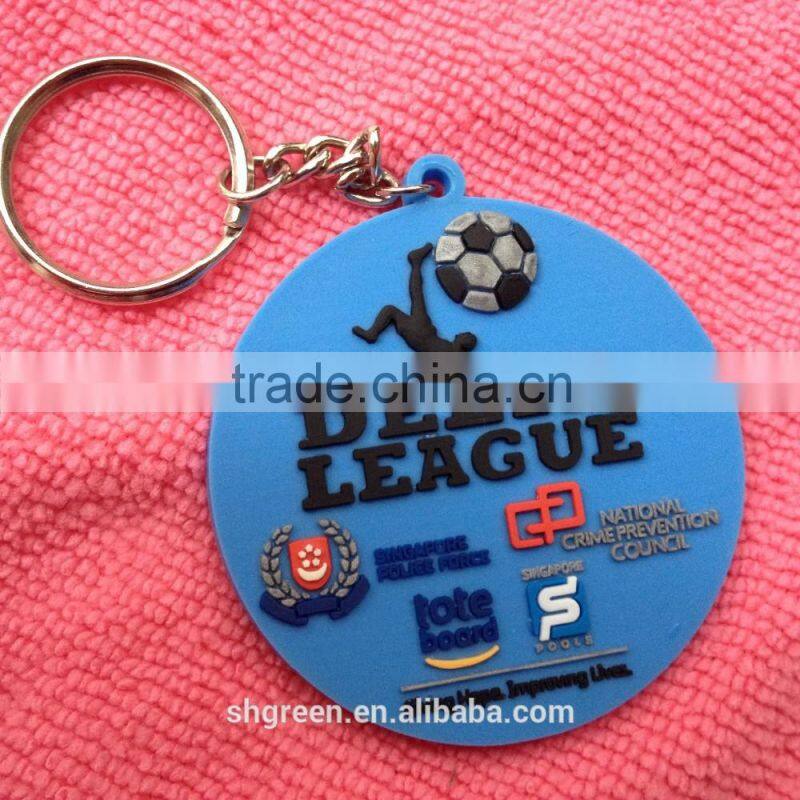 sportwear PVC rubber keyring,3D rubber keyholder with low price