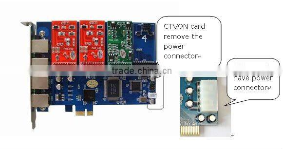 4 port FXS/FXO analog Asterisk PCI Express card