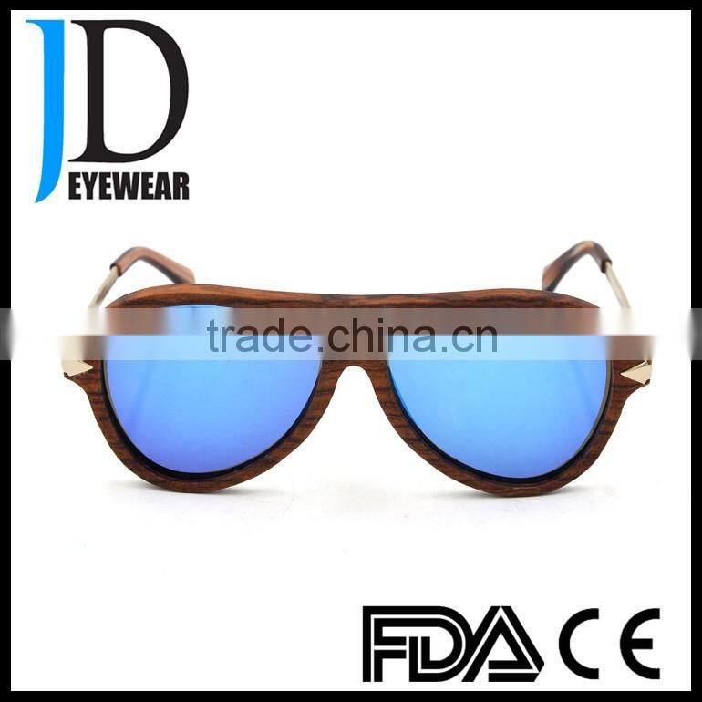 big face navy blue sun lenses pilot style real wooden sunglasses rosewood sun glasses