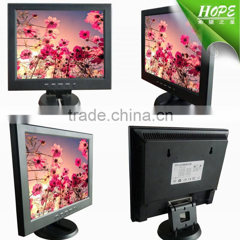Black white color vga hdmi usb av tv input 10inch square lcd tv