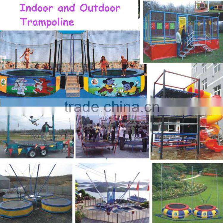 indoor small trampoline park with safety net game for kid