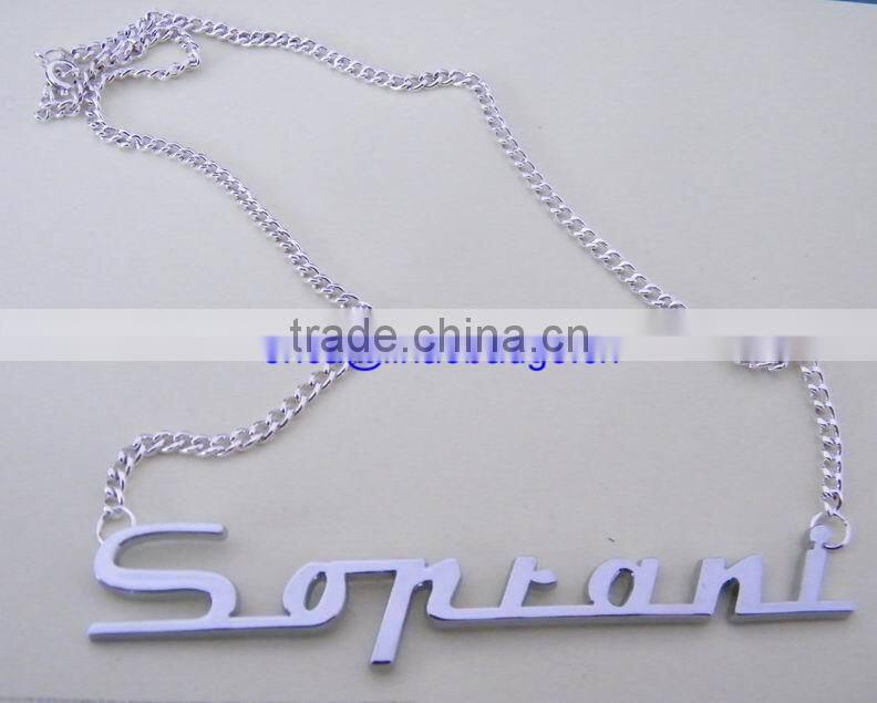 letter die cut metal key chain, custom car logo keyring