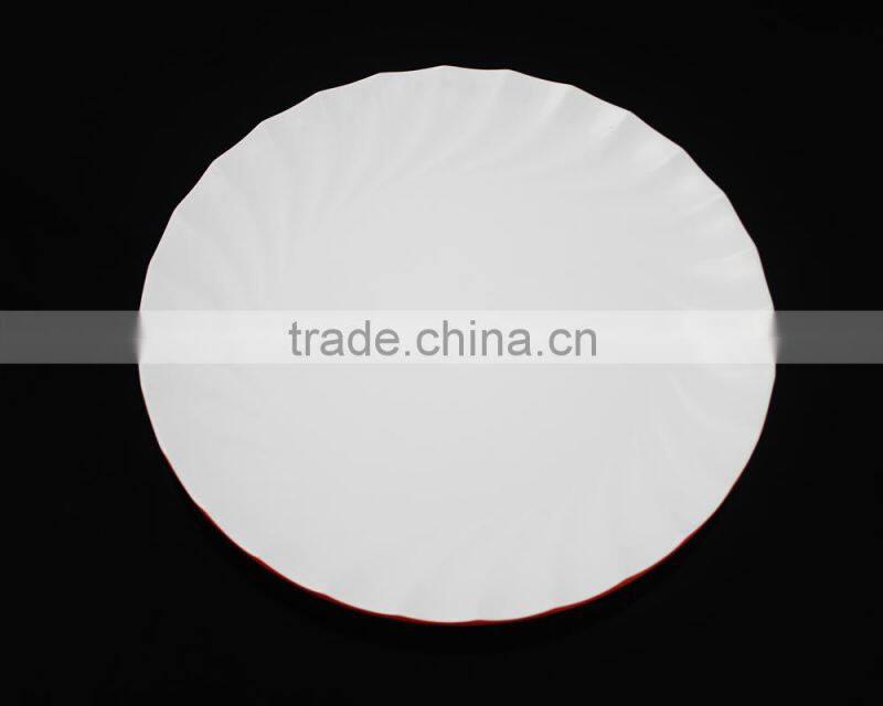 hot selling factory offer 12 inch personalized plastic dinner plates custom print melamine plates with CE ROHS SGS