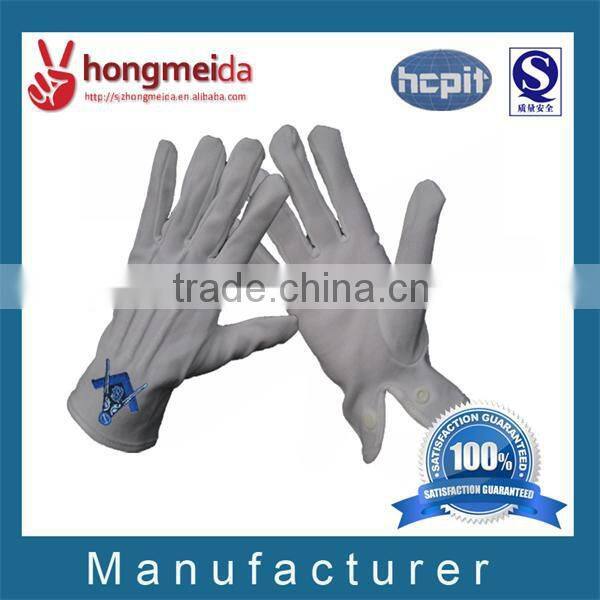 Men Formal Wear White Cotton Gloves Marching Band Gloves