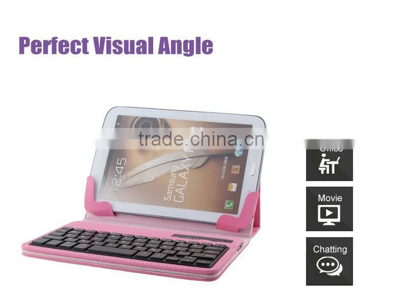 Universal PU leather tablet case with keyboard wireless for 7-8 inches, android ISO system-TY4708