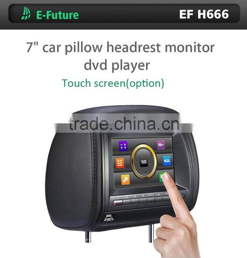 7inch HD Digital Touch screen Car Headrest monitor DVD play