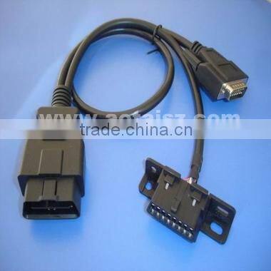 Car diagnostic cable DB15 male to OBD female obdii Shenzhen