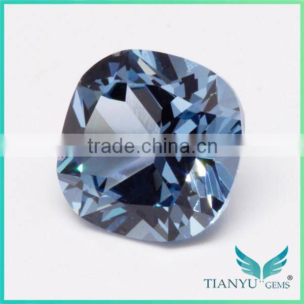 Wholesale Gem Processing Heat Resistant Aquamarine Blue Nano Spinel For Micro Pave Jewelry