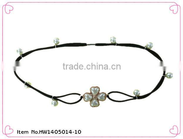 bead elastic headband beaded stretch headbands