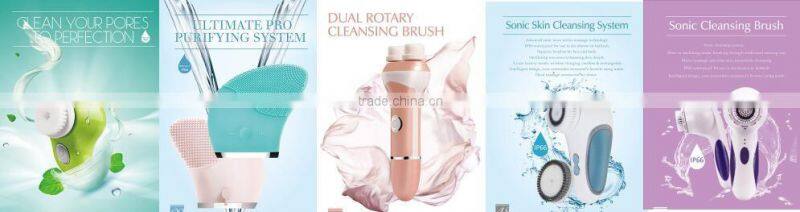 High Frenquency Sonic Deep Pore Portable Rechargeble Face Cleaning Facial Brush Machine