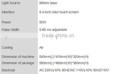 980nm spider vein removal machine vascular remover diode laser machine portable vascular doppler