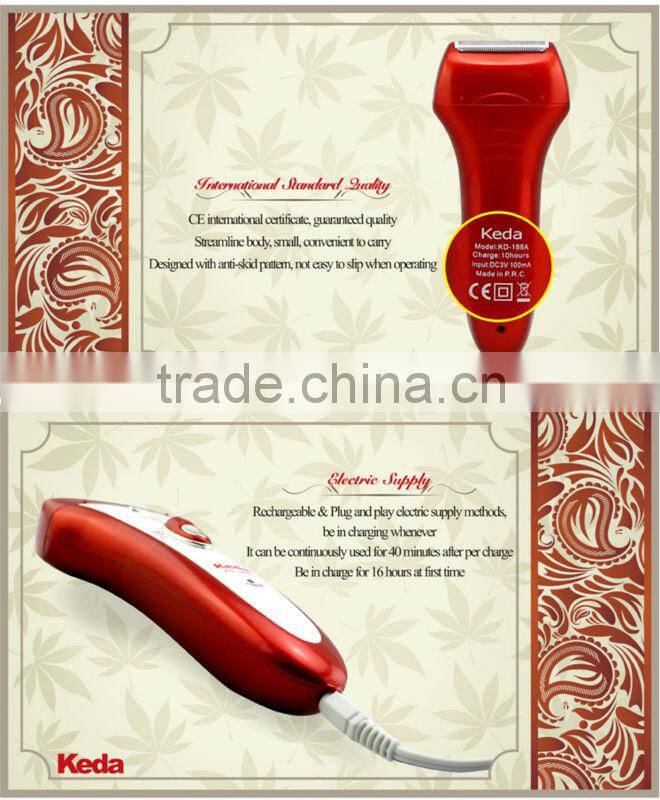 Electrical Rechargeable 2 Heads Ladies Epilator Shaver