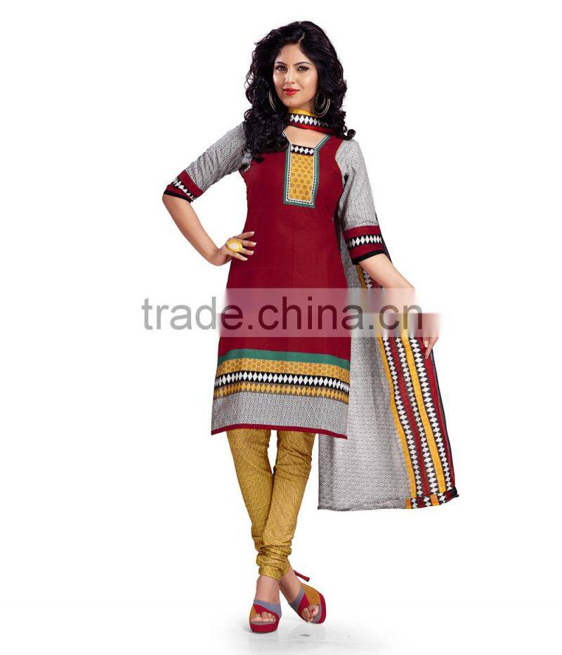 Red ladies dress material wholesalers in mumbai