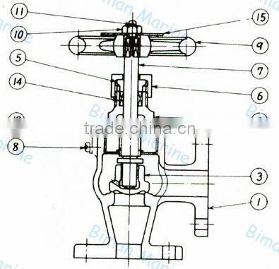 MARINE BRONZE SCREW-DOWN Angle Stop Valve