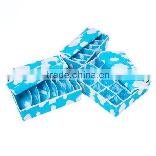 Laminated Nonwoven Floral Print Bra Organizer Set with 3 pcs (BMZ009)