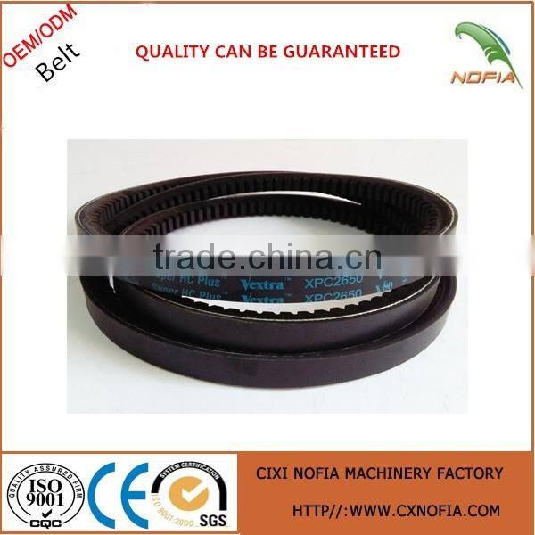 Conveyor raw edge cogged v-belt