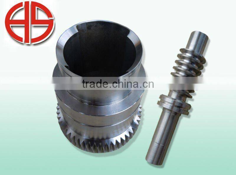 worm gear and worm wheel in oil machine