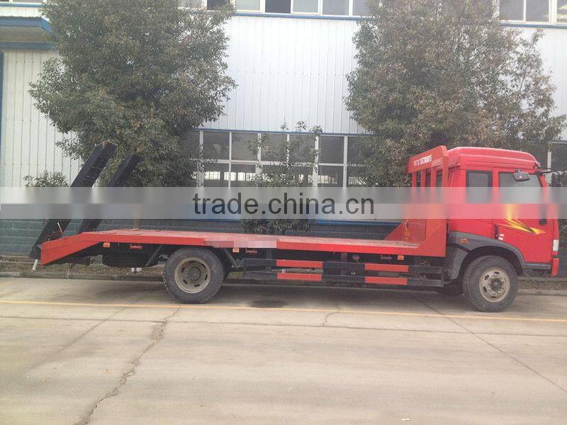 FAW Low flat-panel truck 4*2 factory direct supply, flat trucking,excavator chassis truck