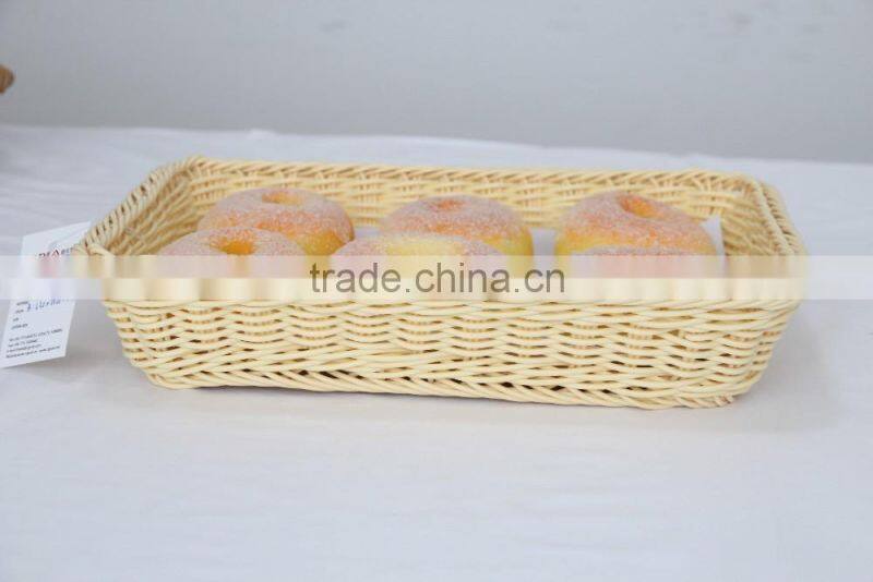Food safe grade woven bread tray rattan basket