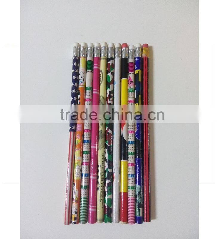176-178*15*7mm standard size octagonal shape wooden carpenter pencil