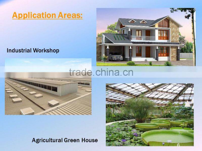 Roof standing solar ventilator air exhaust fan