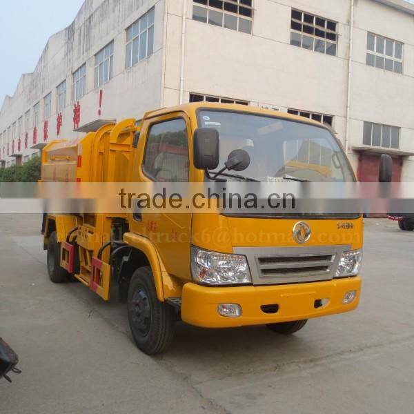 95 hp DONGFENG 4*2 Small Size Garbage Truck 5 m3