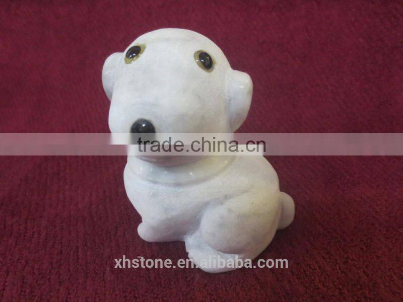 The small white rabbit stone statue,stone sculpture , stone craft