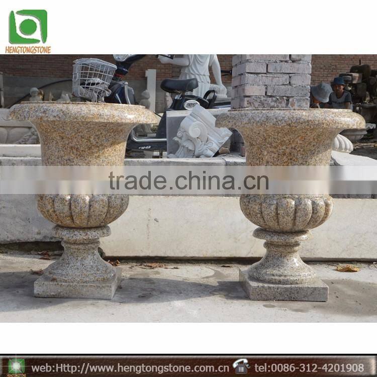 Natural Stone Carving granite marble flower pots flowerpot wholesale for Garden