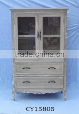 Store More Wood Cabinet with Drawer and Window for Home Storage