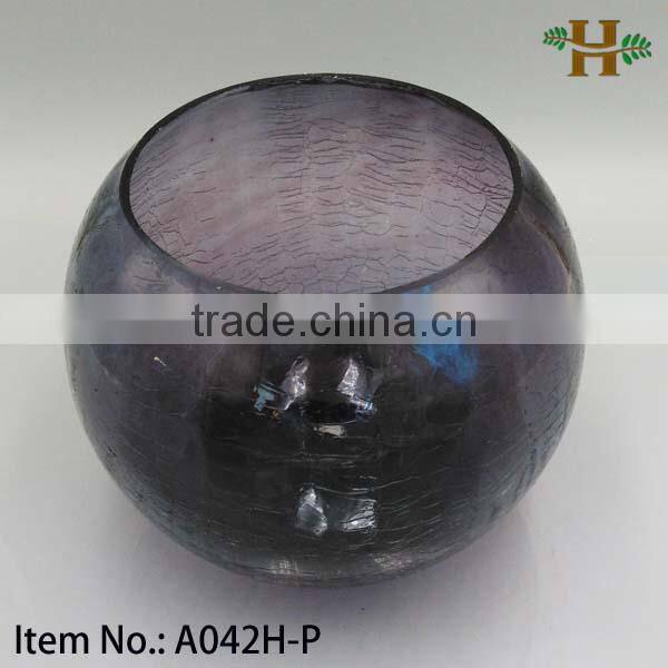 Handmade Round Ball Crackled Flower Vase