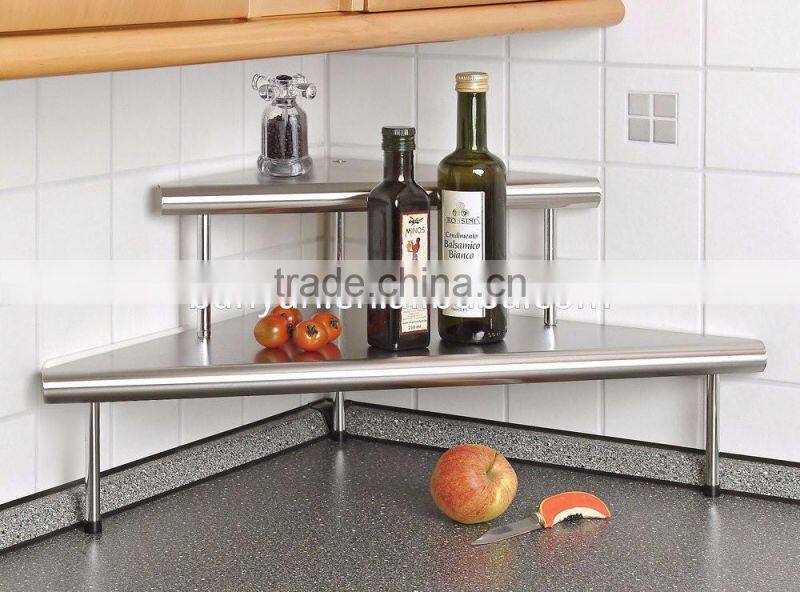 2 Tiers Rectangle Metal Sauce Bottle Storage Kitchen Shelf