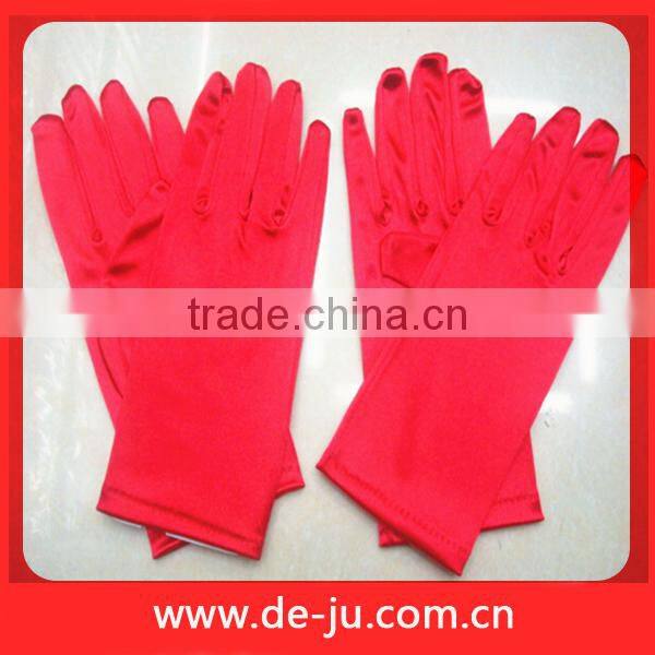 Party Wedding Dress Short Colorful Satin Gloves