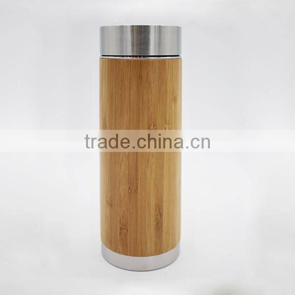 customized bamboo water bottle 360ml travel mug,environmentally friendly bamboo ceramic cup