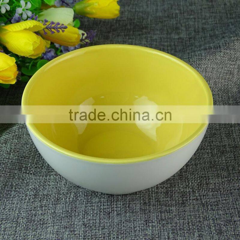 Chaozhou Supplier stocked Wholesale 6.69 inch White Ceram bowls with flower decal household bowls