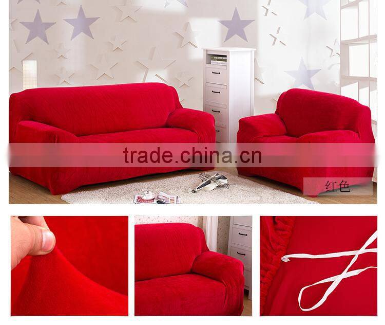 wholesale quality Autumn winter elastc flannel fabric protective sofa cover LQ-SC100