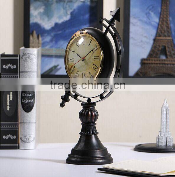 American Globe desk clock resin antique globe clock
