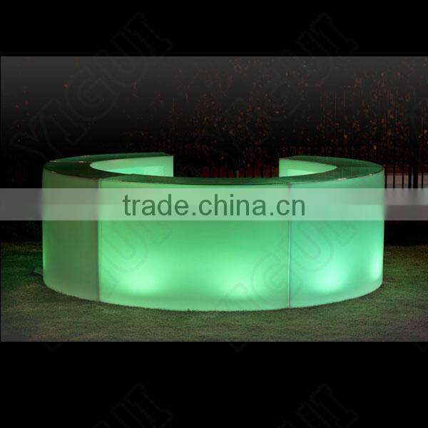 straight bar counter remote change colours LED glowing bar counter table