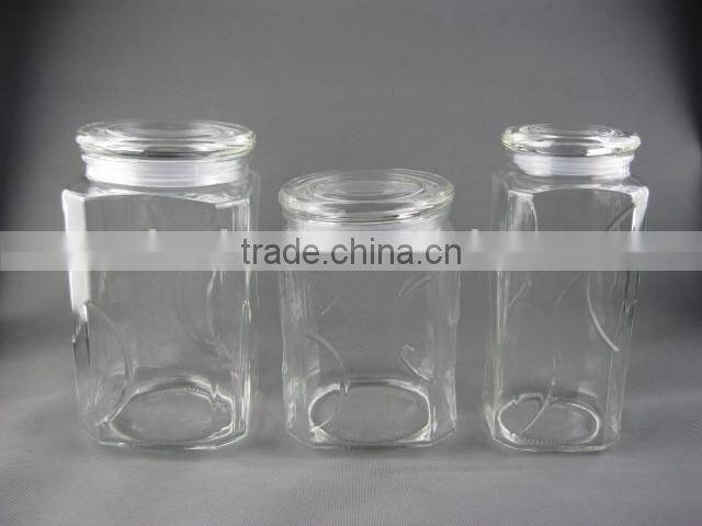 2300ml sealable glass jar,clear glass storage jar,food grade glass jars