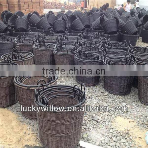 wholesale willow large mental handle basket
