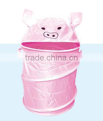 Large Foldable Cartoon Pig Storage Organization Pop-up Laundry Hamper