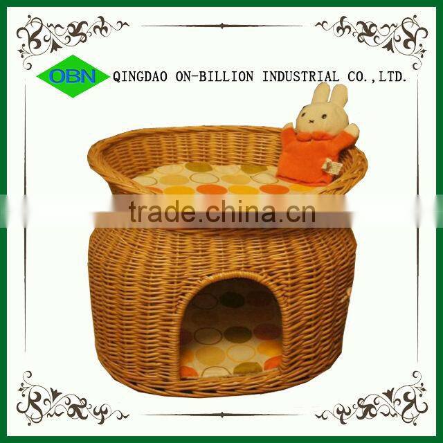 Decorative wicker pet house cat bed wholesale