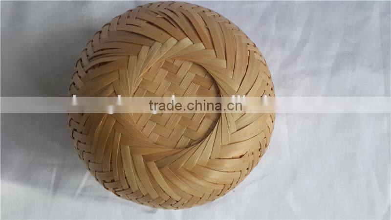 China Style rouond New Bamboo weave Casket with lid S