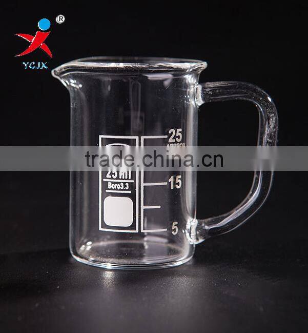 Mini 25ml Pyrex Glass Beakers With Handle