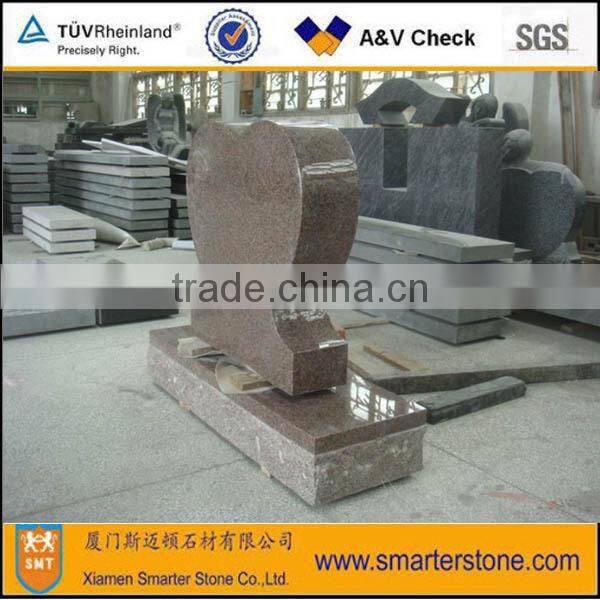 Heart Shaped Tombstone Gravestone Granite Monument Natural Granite