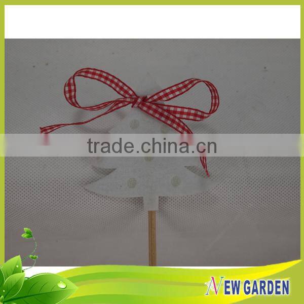 Garden decoration plastic and bamboo round decorative floral sticks