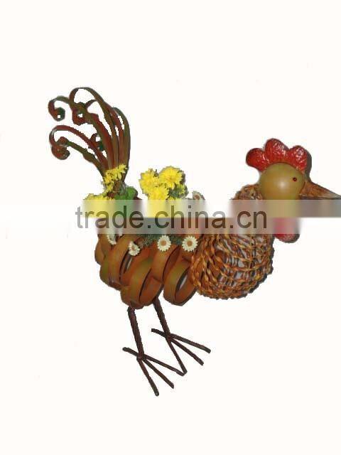 YS10230 garden rooster outdoor decor made in Xiamen with size 24*12*23.5"
