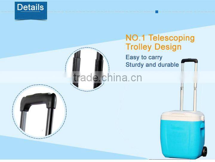 portable wheeled beer and milk ice cooler box