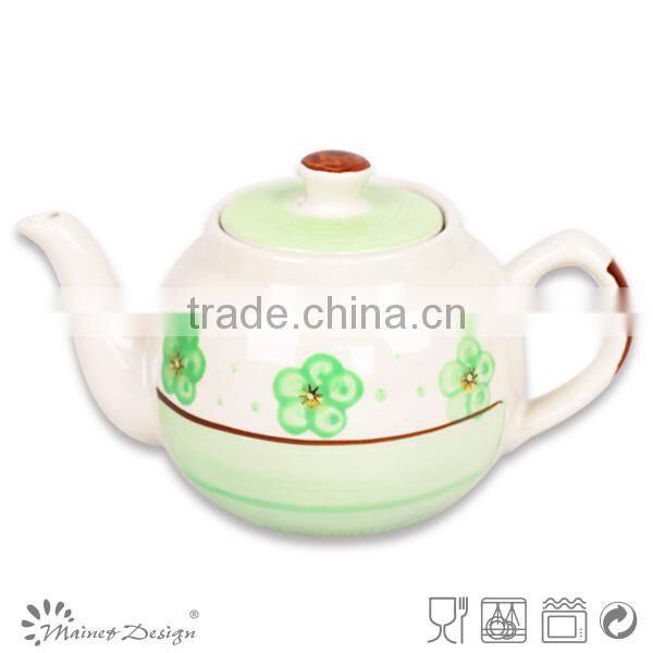wholesale decals printing stoneware tea pot,ceramic tea pot, ceramic coffee pot