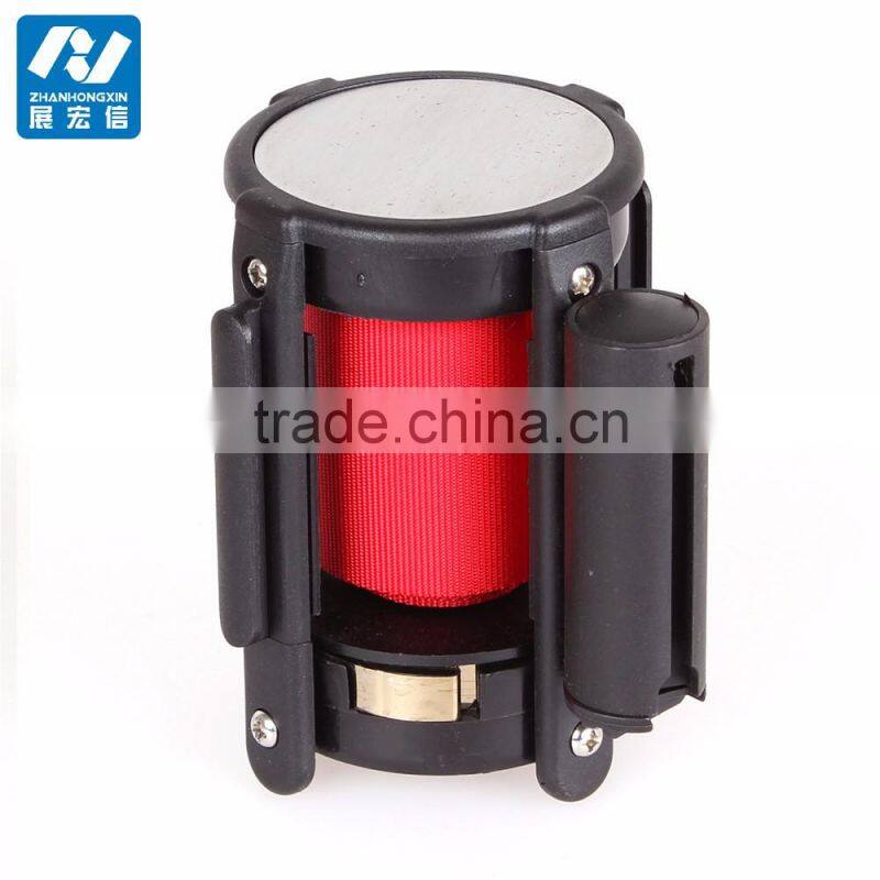 Retractable Belt Cassette on Crowd Control Barrier